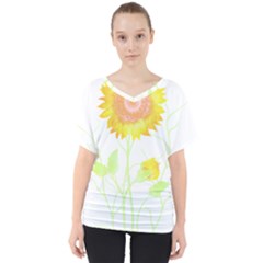 Flowers Lover T- Shirtflowers T- Shirt V-neck Dolman Drape Top by maxcute