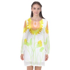 Flowers Lover T- Shirtflowers T- Shirt Long Sleeve Chiffon Shift Dress  by maxcute