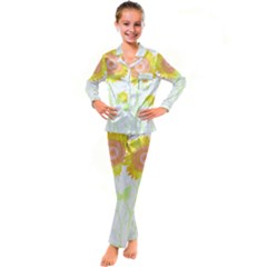 Flowers Lover T- Shirtflowers T- Shirt Kid s Satin Long Sleeve Pajamas Set by maxcute