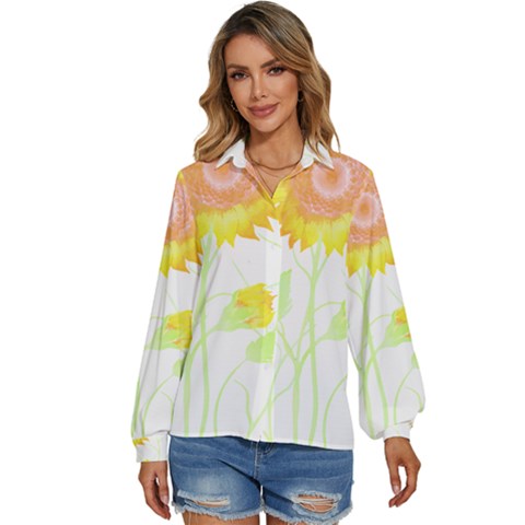 Flowers Lover T- Shirtflowers T- Shirt Women s Long Sleeve Button Down Shirt by maxcute