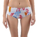 Flowers Pattern T- Shirtflower Pattern Design Drawing T- Shirt Reversible Mid-Waist Bikini Bottoms View3