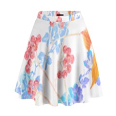 Flowers Pattern T- Shirtflower Pattern Design Drawing T- Shirt High Waist Skirt