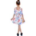 Flowers Pattern T- Shirtflower Pattern Design Drawing T- Shirt Kids  Shoulder Cutout Chiffon Dress View2