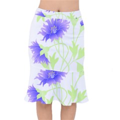 Flowers Pattern T- Shirtflowers T- Shirt Short Mermaid Skirt by maxcute