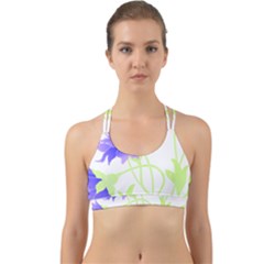 Flowers Pattern T- Shirtflowers T- Shirt Back Web Sports Bra by maxcute