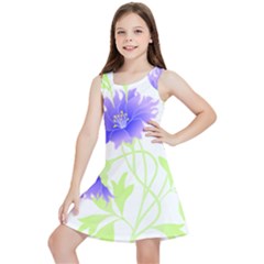 Flowers Pattern T- Shirtflowers T- Shirt Kids  Lightweight Sleeveless Dress by maxcute