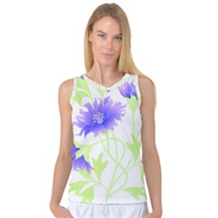 Flowers Pattern T- Shirtflowers T- Shirt Women s Basketball Tank Top by maxcute