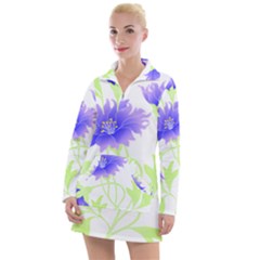 Flowers Pattern T- Shirtflowers T- Shirt Women s Long Sleeve Casual Dress by maxcute