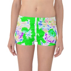 Flowers T- Shirt Abstract Flowers Boyleg Bikini Bottoms by maxcute