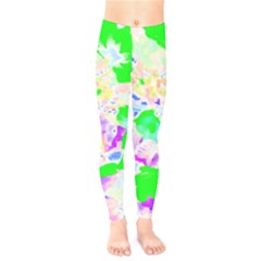 Flowers T- Shirt Abstract Flowers Kids  Classic Winter Leggings