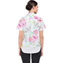 Flowers T- Shirt Batik Flower  Pattern T- Shirt Women s Short Sleeve Shirt View2