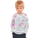 Flowers T- Shirt Batik Flower  Pattern T- Shirt Kids  Overhead Hoodie View1