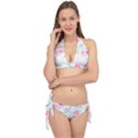 Flowers T- Shirt Batik Flower  Pattern T- Shirt Tie It Up Bikini Set View1