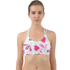 Flowers T- Shirt Batik Flower Pattern T- Shirt Back Web Sports Bra by maxcute