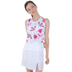 Flowers T- Shirt Batik Flower Pattern T- Shirt Women s Sleeveless Sports Top by maxcute