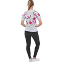 Flowers T- Shirt Batik Flower Pattern T- Shirt Women s Sport Raglan Tee View2