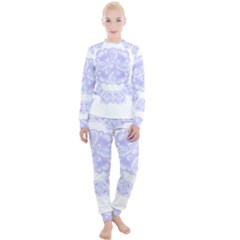 Flowers T- Shirt Blue Zentangles Pattern T- Shirt Women s Lounge Set by maxcute