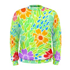 Flowers T- Shirt Colorful Flowers T- Shirt Men s Sweatshirt by maxcute