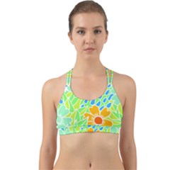 Flowers T- Shirt Colorful Flowers T- Shirt Back Web Sports Bra by maxcute