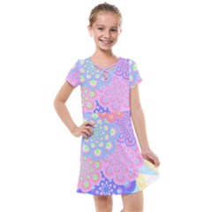 Flowers T- Shirt Flower Bouquet Pink, Purple, Blue T- Shirt Kids  Cross Web Dress by maxcute