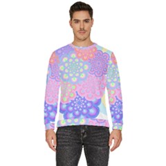 Flowers T- Shirt Flower Bouquet Pink, Purple, Blue T- Shirt Men s Fleece Sweatshirt by maxcute