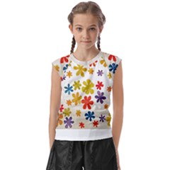 Flowers T- Shirt Flower Power T- Shirt Kids  Raglan Cap Sleeve Tee by maxcute