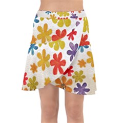 Flowers T- Shirt Flower Power T- Shirt Wrap Front Skirt by maxcute