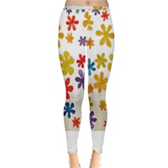 Flowers T- Shirt Flower Power T- Shirt Inside Out Leggings by maxcute