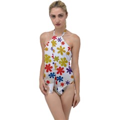 Flowers T- Shirt Flower Power T- Shirt Go With The Flow One Piece Swimsuit by maxcute