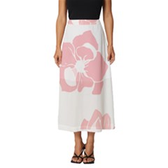 Flowers T- Shirt Flowers Pattern T- Shirt Classic Midi Chiffon Skirt