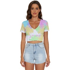 Flowers T- Shirt Just Flowers T- Shirt V-neck Crop Top