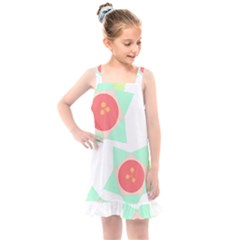 Flowers T- Shirt Modern Geometric Flowers T- Shirt Kids  Overall Dress by maxcute