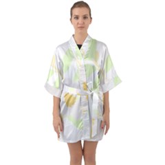 Flowers T- Shirtbeautiful Flowers T- Shirt Half Sleeve Satin Kimono  by maxcute