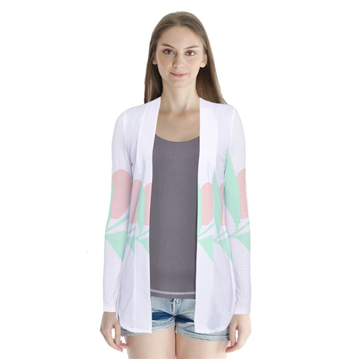 Flowers T- Shirtbeautiful Plant T- Shirt Drape Collar Cardigan