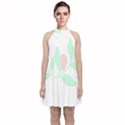 Flowers T- Shirtbeautiful Plant T- Shirt Velvet Halter Neckline Dress  View1