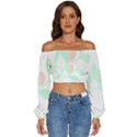 Flowers T- Shirtbeautiful Plant T- Shirt Long Sleeve Crinkled Weave Crop Top View1