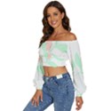 Flowers T- Shirtbeautiful Plant T- Shirt Long Sleeve Crinkled Weave Crop Top View2