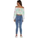 Flowers T- Shirtbeautiful Plant T- Shirt Long Sleeve Crinkled Weave Crop Top View4