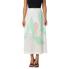 Flowers T- Shirtbeautiful Plant T- Shirt Classic Midi Chiffon Skirt