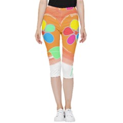 Flowers T- Shirtflowers And Sun T- Shirt Inside Out Lightweight Velour Capri Leggings  by maxcute