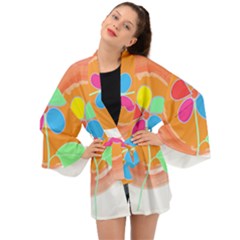 Flowers T- Shirtflowers And Sun T- Shirt Long Sleeve Kimono by maxcute