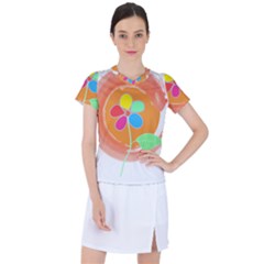 Flowers T- Shirtflowers And Sun T- Shirt Women s Sports Top by maxcute