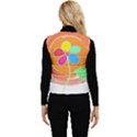 Flowers T- Shirtflowers And Sun T- Shirt Women s Short Button Up Puffer Vest View2