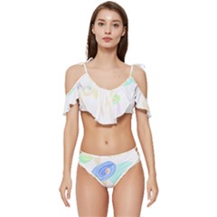 Flowers T- Shirtflowers T- Shirt (2) Ruffle Edge Tie Up Bikini Set	