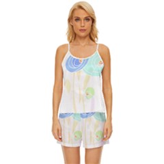 Flowers T- Shirtflowers T- Shirt (2) Satin Pajama Short Set