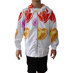 Flowers T- Shirtflowers T- Shirt (3) Kids  Hooded Windbreaker by maxcute