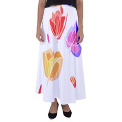 Flowers T- Shirtflowers T- Shirt (3) Flared Maxi Skirt by maxcute