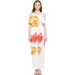 Flowers T- Shirtflowers T- Shirt (3) Draped Sleeveless Chiffon Jumpsuit by maxcute