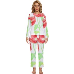 Flowers T- Shirtflowers T- Shirt Womens  Long Sleeve Lightweight Pajamas Set