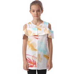 Forest T- Shirt Forest Tropical T- Shirt Fold Over Open Sleeve Top by maxcute